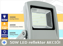 50 Wattos LED reflektor akció!