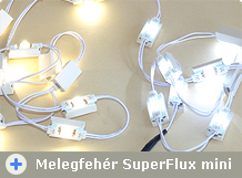 SuperFlux mini LED világítás - melegfehér színben