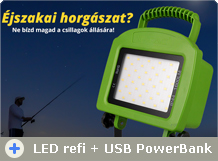 Akkus LED reflektor USB PowerBankkal!