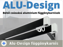 Belső csúszású függönykarnis: ALU-Design