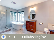 7+1 LED tükörvilágítás