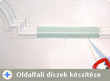 Oldalfali díszek készítése: fali dekorkeret polisztirol díszlécekből