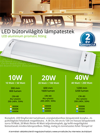 LED-es bútorvilágító lámpatestek.