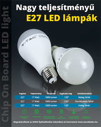 Nagy teljesítményű E27 LED lámpák