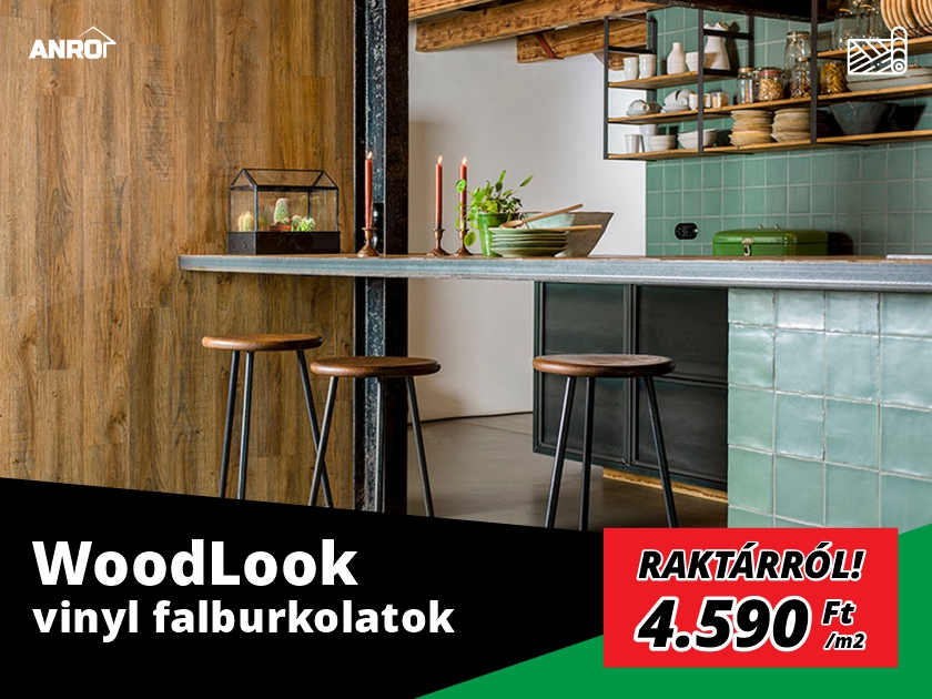 WoodLook vinyl falburkolatok raktárról!