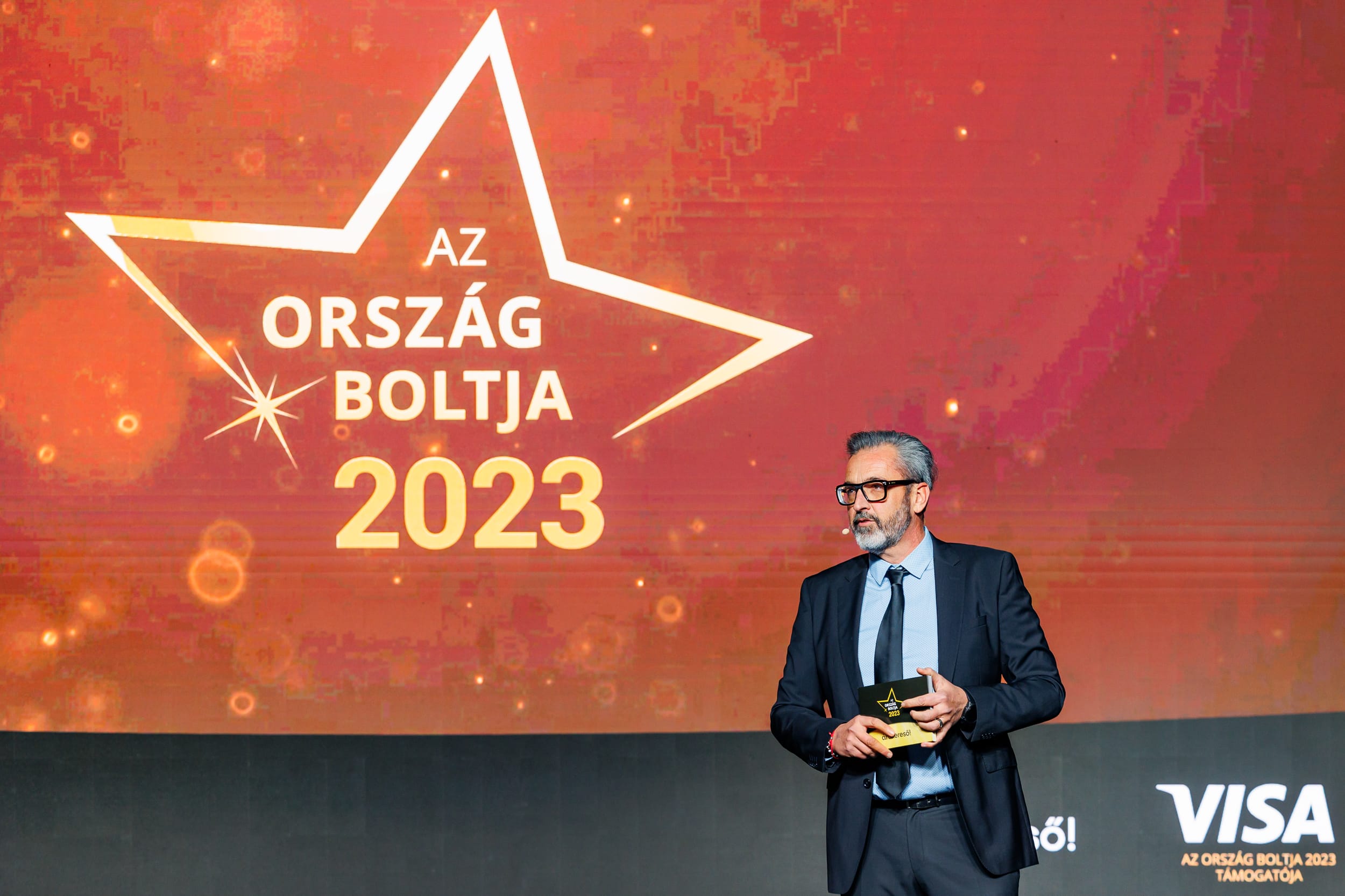 Ország Boltja díjátadó gála - a műsorvezető Rákóczi Ferenc