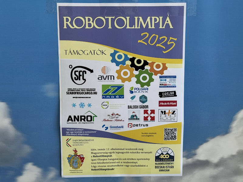 2025. májusában 12. alkalommal került megrendezésre a Robotolimpia, a műszaki beállítottságú általános- és középiskolás diákok nagy örömére. 