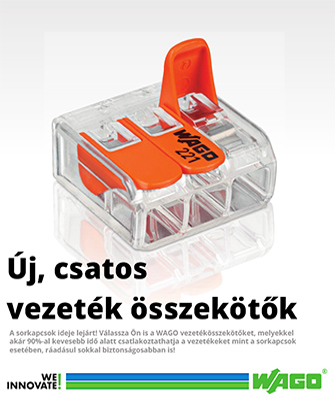 Új karos Wago vezeték összekötők