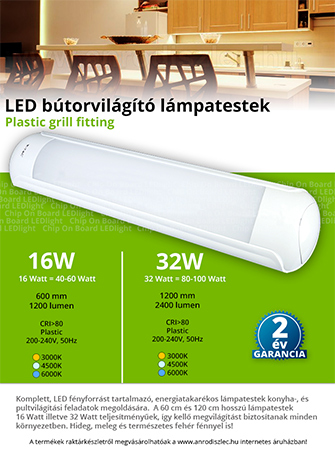 Ledes konyhapult világítás (16-32 Watt)