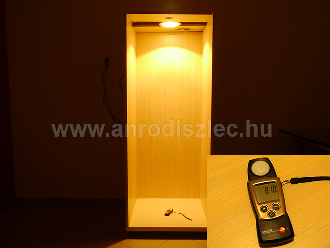 18 Wattos LED mélysugárzó lámpatest mért megvilágítási értéke 18 Wattos LED mélysugárzó lámpatest mért megvilágítási értéke