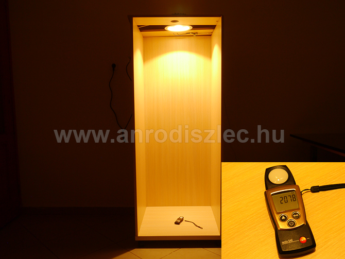 40 Wattos LED mélysugárzó lámpatest mért megvilágítási értéke 40 Wattos LED mélysugárzó lámpatest mért megvilágítási értéke