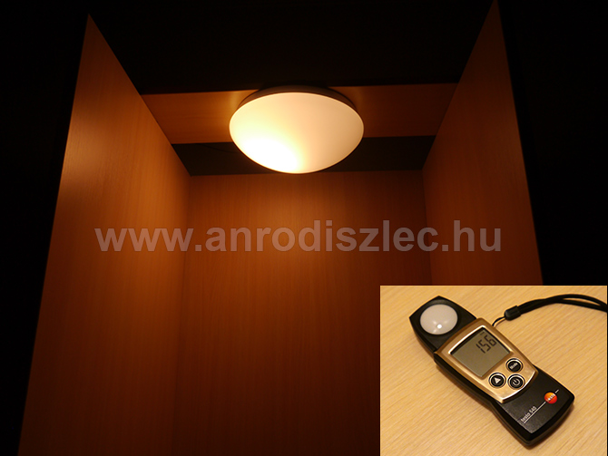 10 Wattos LED lámpa világítási kép és lux fényerő mérés 10 Wattos LED lámpa világítási kép és lux fényerő mérés