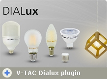 Dialux plugin a V-TAC lámpákhoz