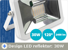 Design LED reflektor 30 Watt teljesítménnyel