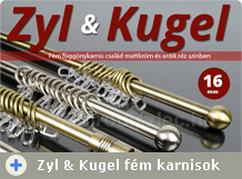 Fém függönykarnis szett: Zyl&Kugel