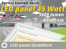 60 cm x 60 cm-es LED panel 45W!