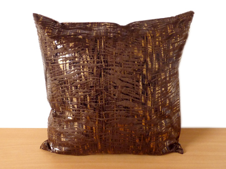 Díszpárna huzat - Design 3D (45x45 cm) - Tigris (barna)