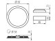 Rounda LED panel IP44 ezüst (169 mm) 12W - természetes fehér