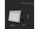 PRO LED reflektor fekete (100W/100°) Hideg fehér