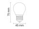 LED lámpa E27 Filament (2W/300°) Kisgömb - hideg fehér