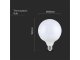 E27 LED lámpa (18W/200°) G120 - hideg fehér, PRO Samsung