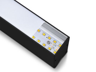 Slim irodai függeszthető LED lámpatest (40W) fekete ház - 4000K - sorolható