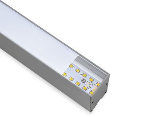 Slim irodai függeszthető LED lámpatest (40W) ezüst ház - 4000K - sorolható