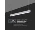Dimmelhető irodai LED lámpatest (40W) szürke ház - Természetes fehér