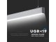 Dimmelhető irodai LED lámpatest (40W) szürke ház - Természetes fehér