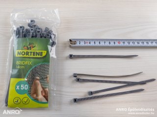 Rögzítő hálókhoz és rácsokhoz BRIDFIX gyorskötöző (14 cm, 50 db) szürke