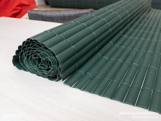 Belátáskorlátozó 85%, műanyag nád félovál PLASTICANE (1.5x3 m) zöld