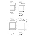 Katro LED panel IP44 ezüst (172 mm) 12W - meleg fehér