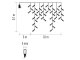 Kültéri LED-es jégcsap fényfüggöny (600LED/10méter) 8 program, hideg fehér
