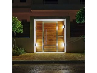 Oldalfali dekor lámpatest - fekete - négyzet (12W/1200Lumen) meleg fehér