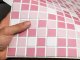 Flexpanel PVC falburkoló lap - Mozaik csempe Pink műanyag falburkolat