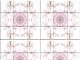 Flexpanel PVC falburkoló lap - Csempe, pink virág mintás burkolat műanyagból