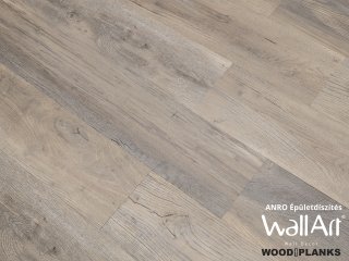 Termékminta: Gyors vinyl oldalfali burkolat (2 mm) - Fehér tölgy burkolólap WoodLook