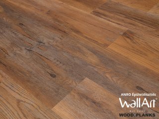 Termékminta: Gyors vinyl oldalfali burkolat (2 mm) - Bársony barna (Umber) burkolólap WoodLook