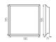 LED panel (600 x 600mm) 38W/4560Lm - természetes fehér 115°(Blingo - Backlite panel)