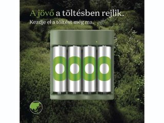 GP Akkumulátor töltő Eco B411 + 4xAA ReCyko 2100mAh tölthető elem