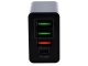 USB töltő, hálózati adapter USB - USB-C, gyorstöltéssel  (5-12V/4-1.8A) - Fekete