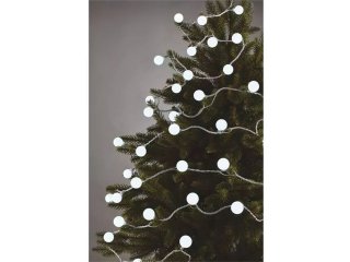 Mini gömb kültéri LED karácsonyi fényfüzér, időzítős (4m/40 LED) hideg fehér