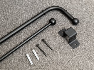Kihajtható vitrázs rúd - fekete - 55-85 cm (1 db)