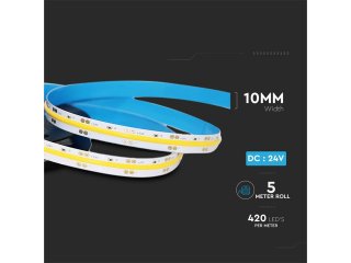 COB LED szalag beltéri 420 LED/m (24 Volt) - természetes fehér
