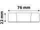 Süllyeszthető LED panel (166 mm - négyzet) 12W - hideg fehér, fehér