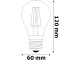 E27 LED izzó Smart Filament (4.5W/360°) Wi-Fi vezérlés, állítható színhőmérséklet, dimmelhető