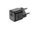 USB töltő, hálózati adapter USB - USB-C, gyorstöltéssel (5-20V/3-1.5A) - Fekete