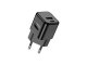 USB töltő, hálózati adapter USB - USB-C, gyorstöltéssel (5-20V/3-1.5A) - Fekete