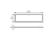 LED panel kiemelő, falonkívüli beépítőkeret (120x30x6.5cm) ADTR-H, összeszerelt, fekete