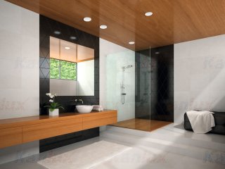 AREL keret nélküli fürdőszobai LED panel (kör alakú) 6W - meleg fehér IP65/IP20